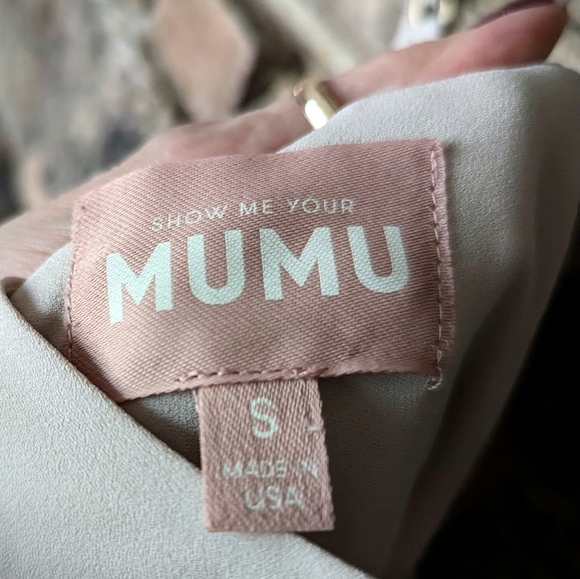 Show me your Mu Mu. Beige full length formal Dress. Size S - Picture 6 of 8